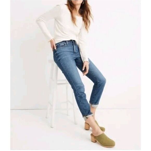 Madewell Women's High Rise Slim Boyjean Size 26 - Picture 2 of 9